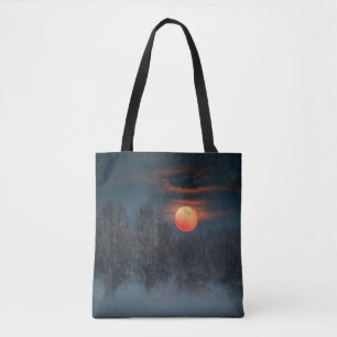 Full Moon November in Scalenghe, Italy Tote Bag