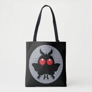 Full Moon Of Doom Cute Mothman Cryptid Tote Bag