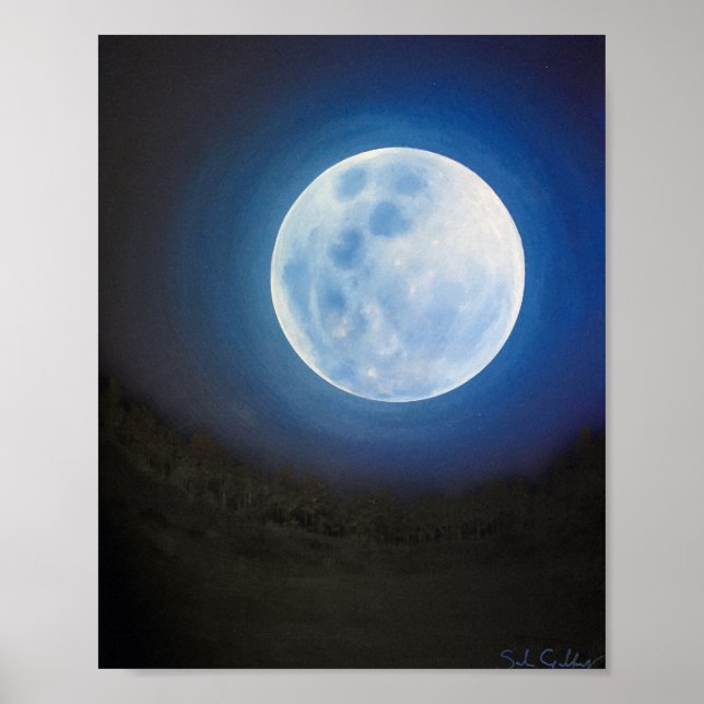 Full Moon Oil Painting Poster (Front)