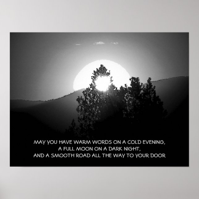 Full Moon On A Dark Night Irish Toast Poster (Front)