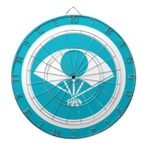 Full moon on fan in circle dartboard