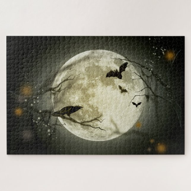 Full Moon on Halloween Jigsaw Puzzle (Horizontal)
