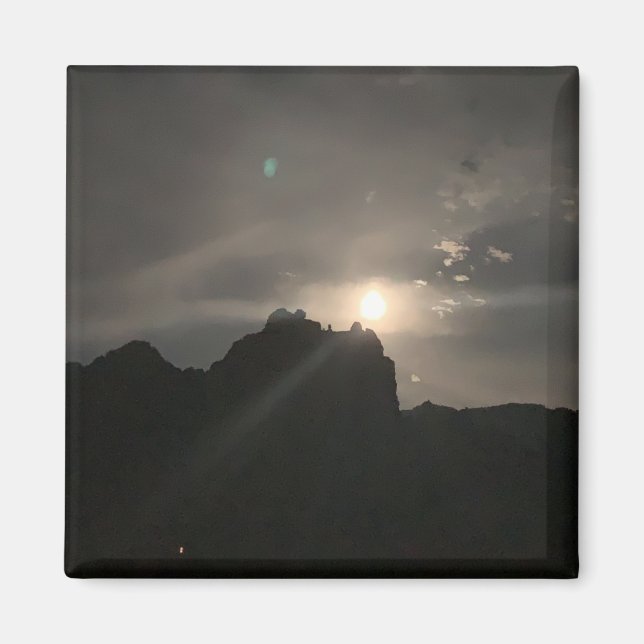 Full Moon over Cathedral Rock with Orb Sedona Magnet (Front)