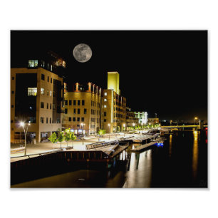 Full Moon over Green Bay Photo Print