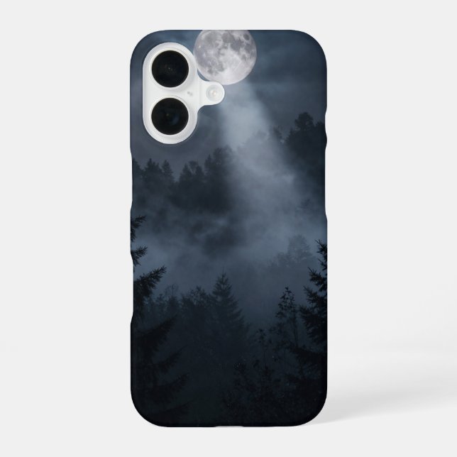 Full Moon Over Misty Forest Dark Case (Back)