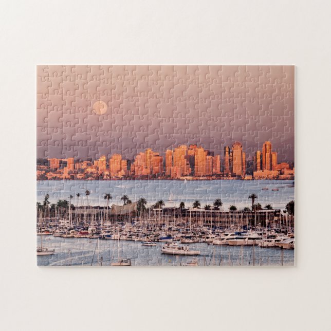 Full Moon over San Diego Jigsaw Puzzle (Horizontal)