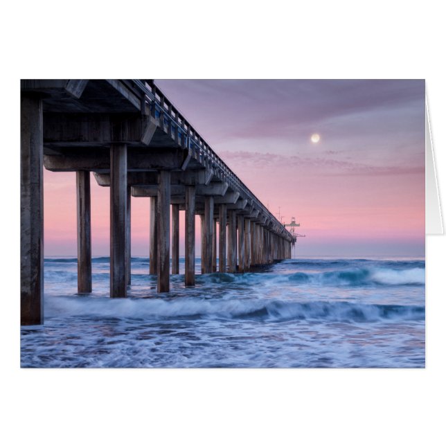Full Moon Over Scripps Pier (Front Horizontal)
