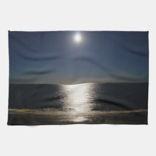 Full moon over the Atlantic Tea Towel