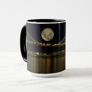 Full Moon Over the Bay Bridge Mug