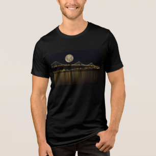 Full Moon Over the Bay Bridge Tri-Blend Shirt