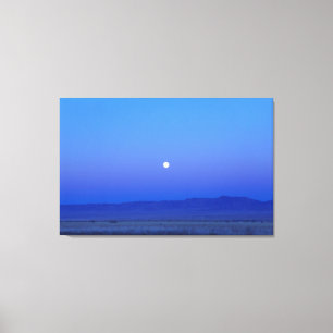 Full Moon Over the Desert Canvas Art Print