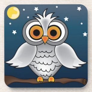 Full Moon Owl Coaster