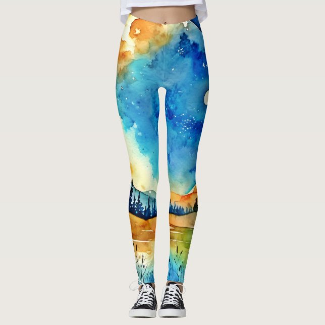 Full Moon Painting Leggings (Front)