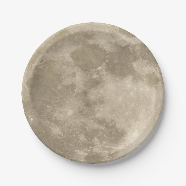 Full Moon Paper Plate (Front)