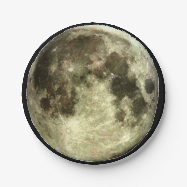 Full Moon Paper Plate (Front)