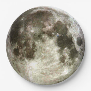 Full Moon Paper Plate