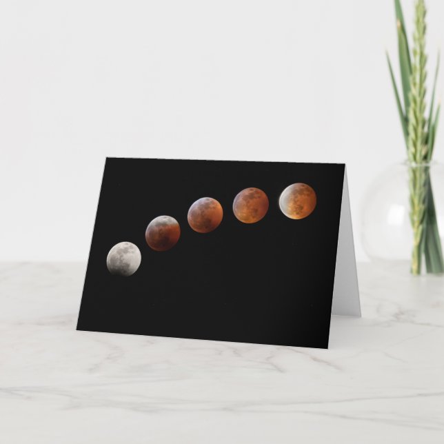 Full Moon Phases Total Lunar Eclipse | Colorado Card (Front)