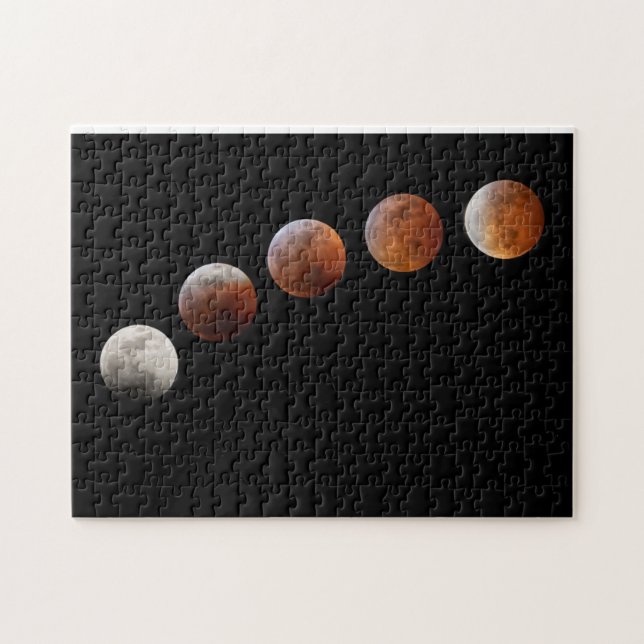 Full Moon Phases Total Lunar Eclipse | Colorado Jigsaw Puzzle (Horizontal)