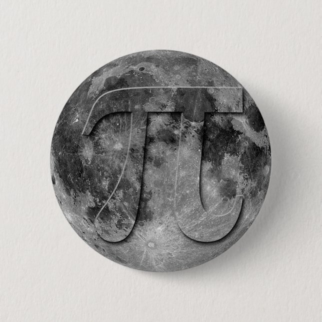 Full Moon Pi Day Fun 6 Cm Round Badge (Front)