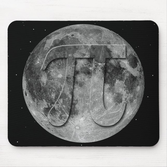 Full Moon Pi Day Fun Mouse Mat (Front)