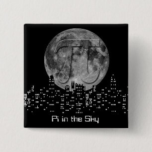 Full Moon Pi In The Sky 15 Cm Square Badge