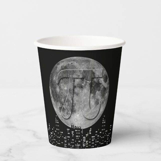 Full Moon Pi In The Sky Paper Cups (Front)