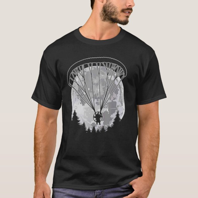 Full Moon Powerd Paraglider Paramotor Pilot T-Shirt (Front)