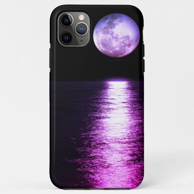 Full moon reflection purple Case-Mate iPhone case (Back)