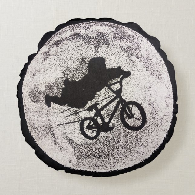 Full Moon Ride Round Cushion (Front)