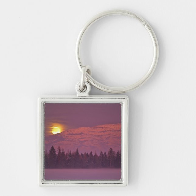 Full moon rises over Teakettle Mountain during Key Ring (Front)