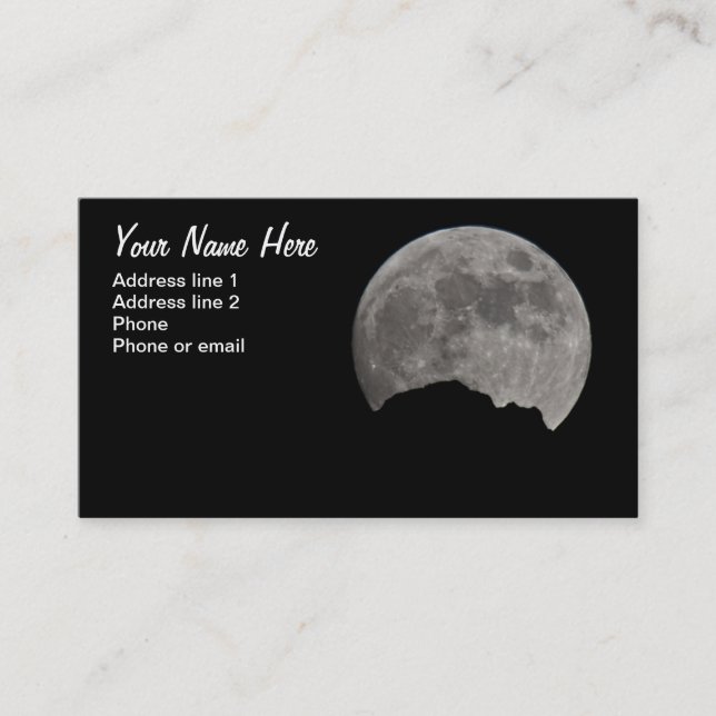 FULL MOON RISING #1 BUSINESS CARD (Front)