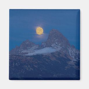 Full Moon Rising Grand Teton Driggs, Idaho Magnet