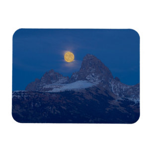 Full Moon Rising   Grand Teton Driggs, Idaho Magnet