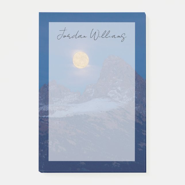 Full Moon Rising | Grand Teton Driggs, Idaho Post-it Notes (Front)
