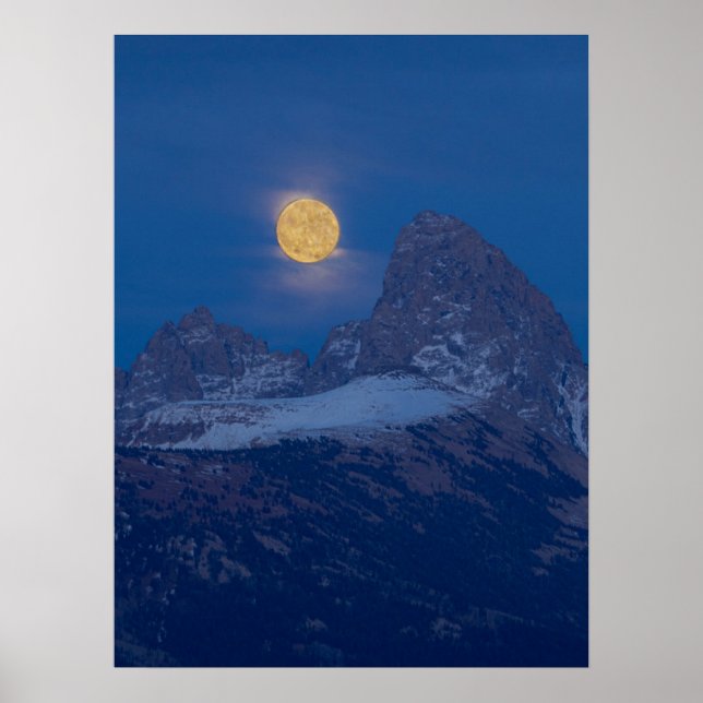 Full Moon Rising | Grand Teton Driggs, Idaho Poster (Front)
