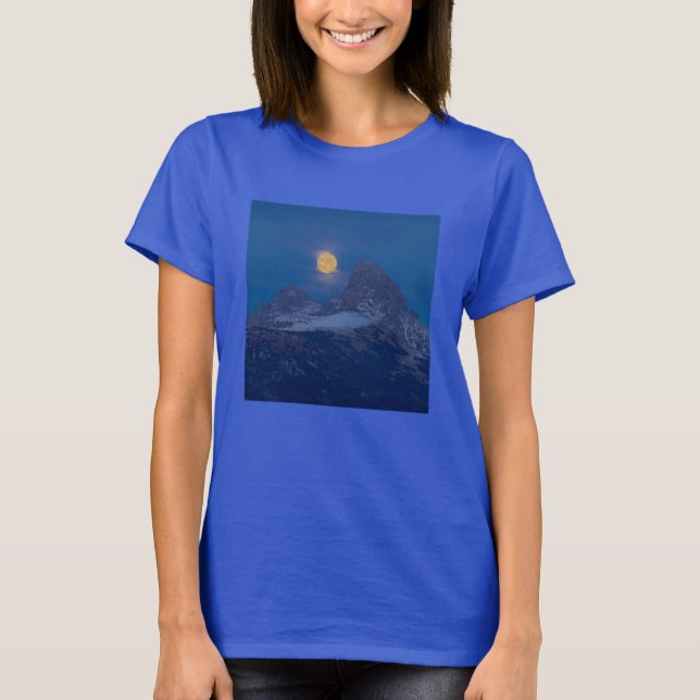 Full Moon Rising | Grand Teton Driggs, Idaho T-Shirt (Front)