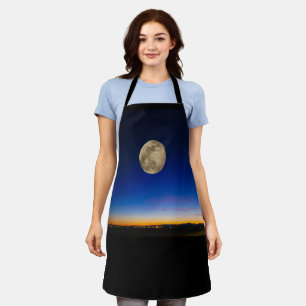 Full Moon Rising Over Sunset Apron