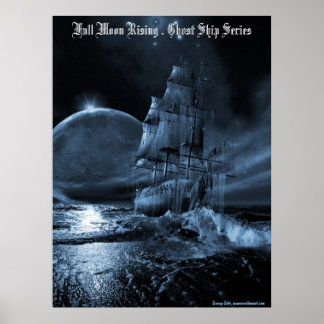Full moon rising poster print