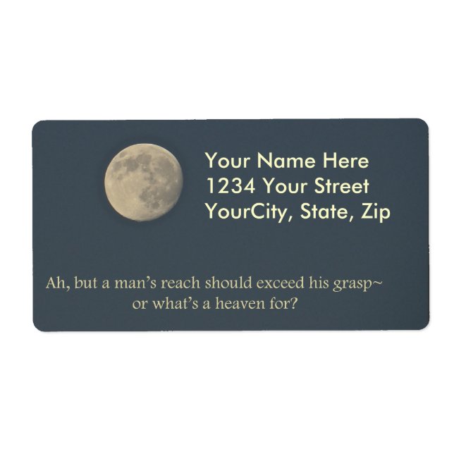 Full Moon Robert Browning Quote (Front)