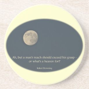 Full Moon Robert Browning Quote Coaster