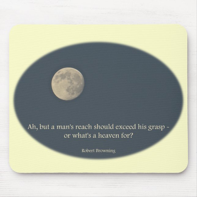 Full Moon Robert Browning Quote Mouse Mat (Front)