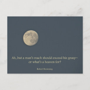 Full Moon Robert Browning Quote Postcard