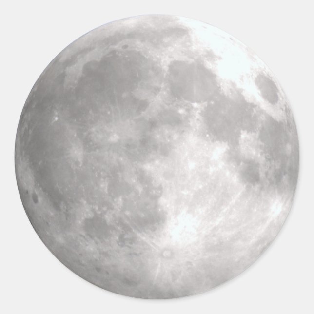 Full Moon Round Stickers (Front)