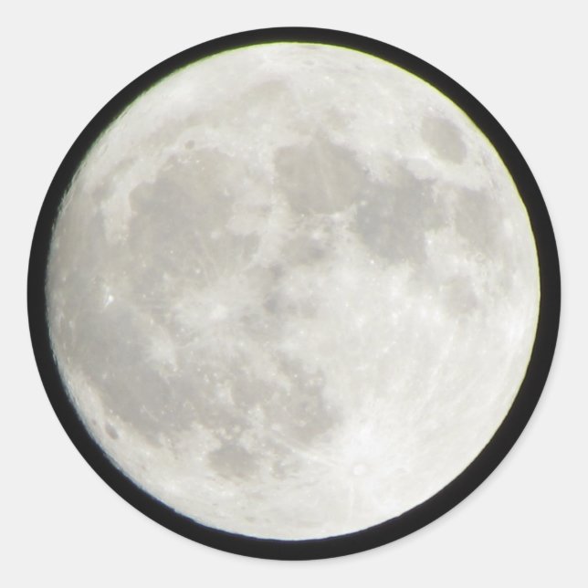 Full Moon Round Stickers (Front)