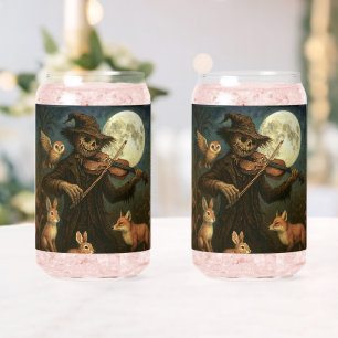 Full Moon Scarecrow Serenade Can Glass