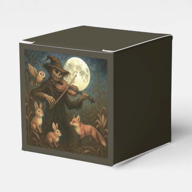 Full Moon Scarecrow Serenade Favour Box (Front Side)