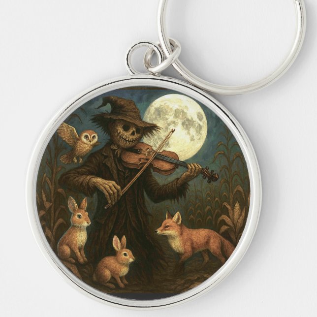 Full Moon Scarecrow Serenade Key Ring (Front)