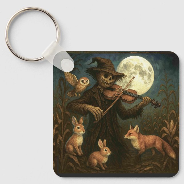 Full Moon Scarecrow Serenade Key Ring (Front)