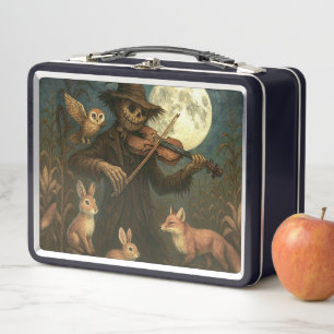 Full Moon Scarecrow Serenade Metal Lunch Box