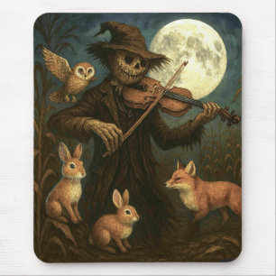 Full Moon Scarecrow Serenade Mouse Mat